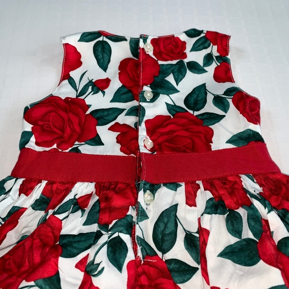 Carter’s Christmas Roses Tulle Petticoat Red Ribbon Dress 18m Holiday Festive - Picture 4 of 8